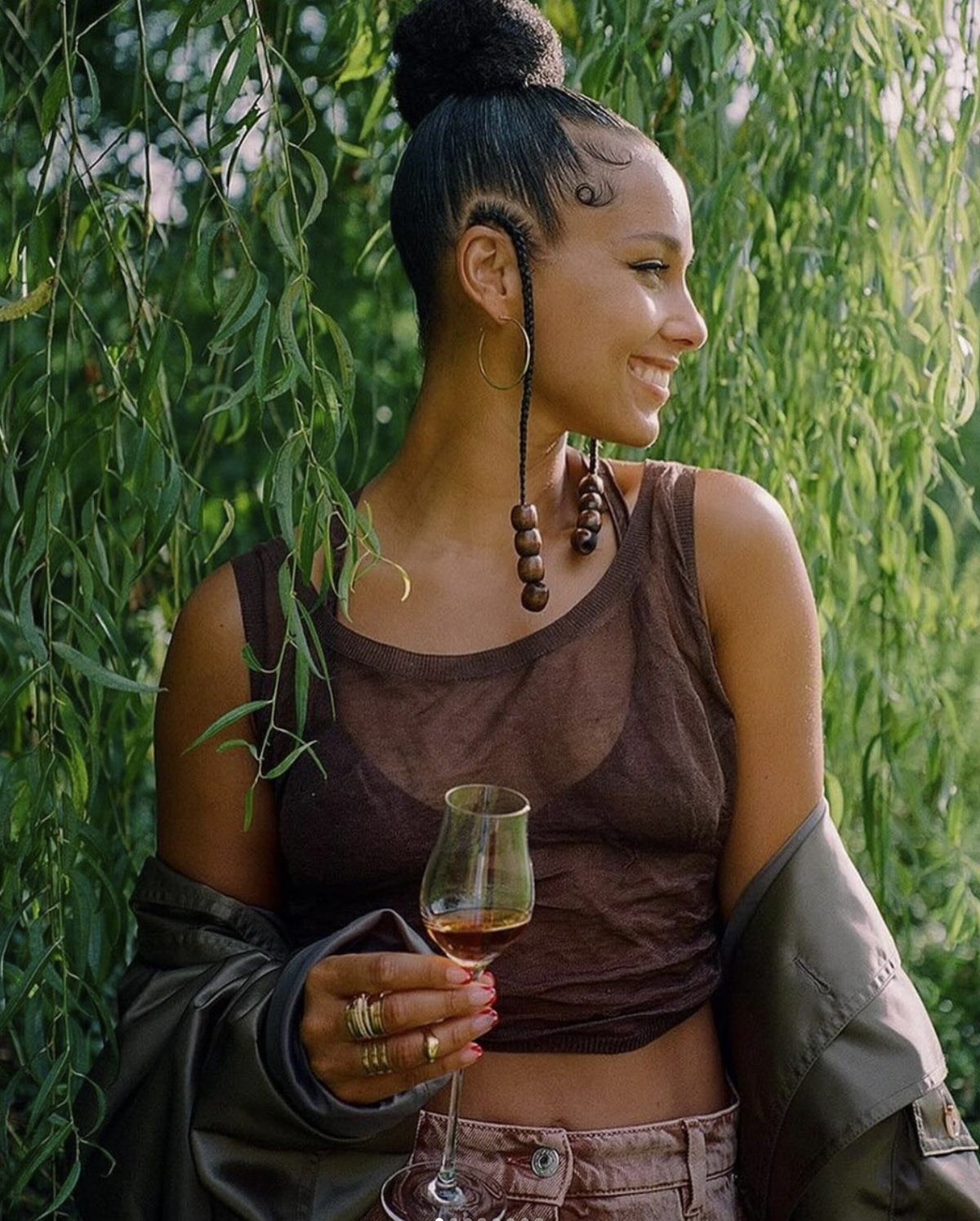Alicia Keys wearing our Kiya and Tiye rings